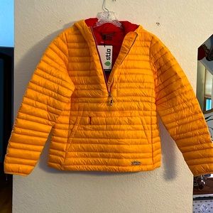 Stio Women’s Large Pinion Down Pullover color Cantaloupe